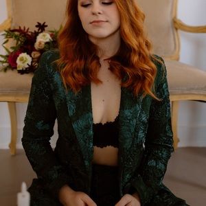 Fashion Nova Katrina Green Lace Blazer